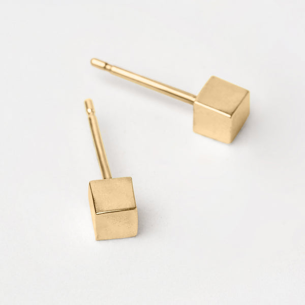 Solid as a Block oorstekers - verguld goud