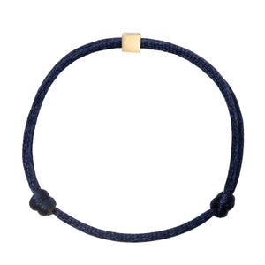 Solid as a Block armband goud ~ donkerblauw