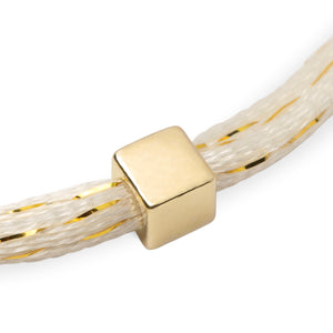 Solid as a Block armband goud ~ roomwit & goud